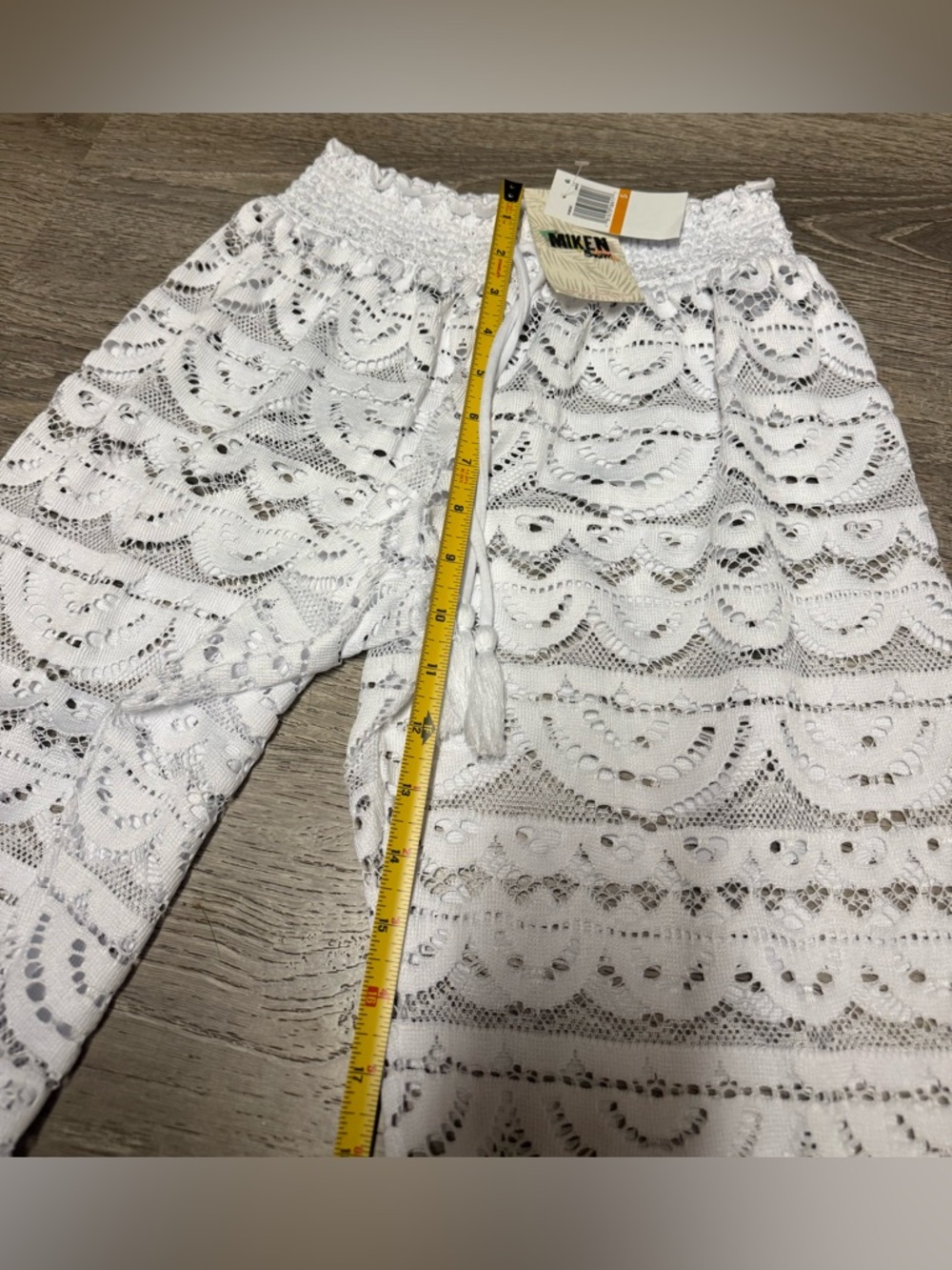 Miken Sheer Lace Swim Cover Up Pants | Boho Beach | Wide Leg | NWT - Picture 5 of 6